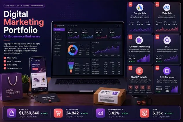 Ecommerce & Retail Business Digital Marketing Work Portfolio